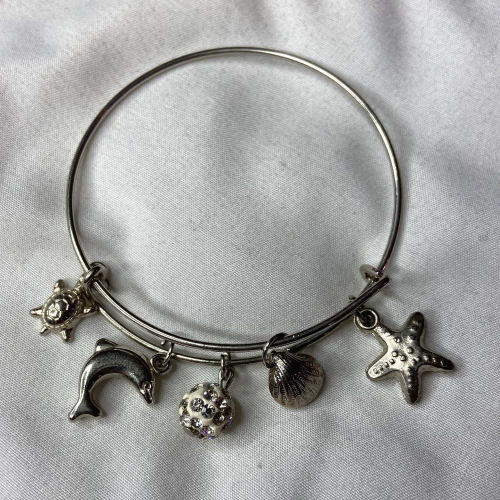 SALE!! Silver Charmed Nautical Sea Side Bracelet